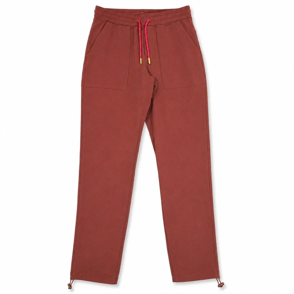 Cotopaxi Subo Pants Women XS Rust Brown Stretch Hiking Bungee Hem Gorpcore Trail